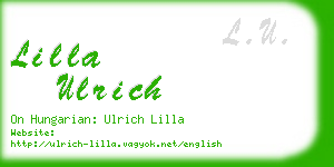 lilla ulrich business card